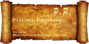 Pillisch Pantaleon névjegykártya